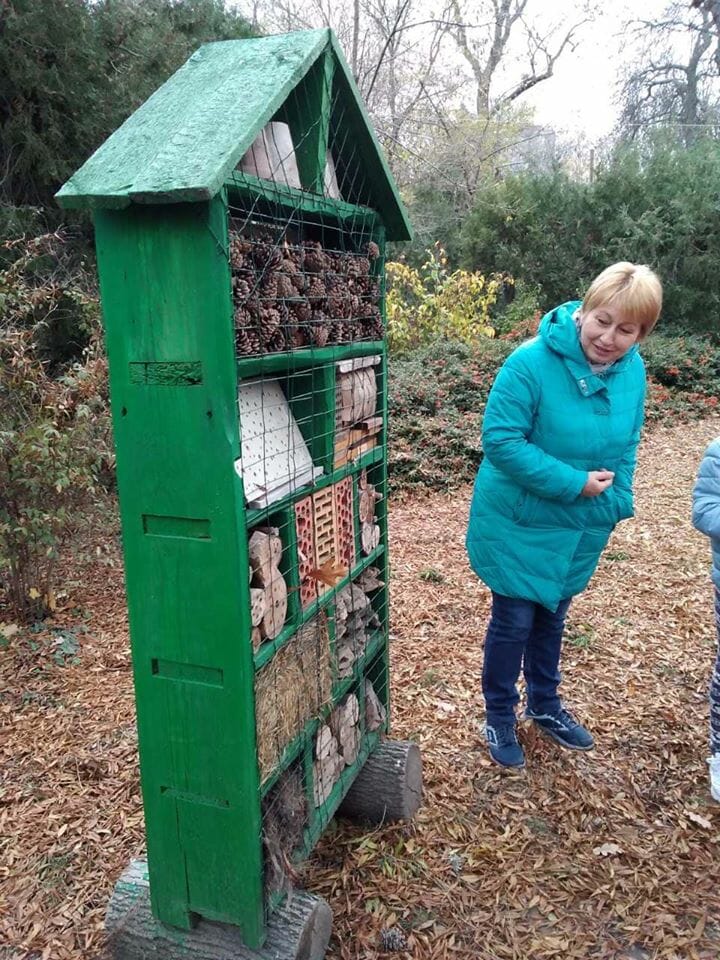 Экологическая зона с домиком для насекомых в Ботаническом саду Одессы